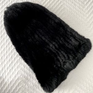 Genuine Rex Rabbit Fur Hat - Saks Fifth Avenue - NWOT